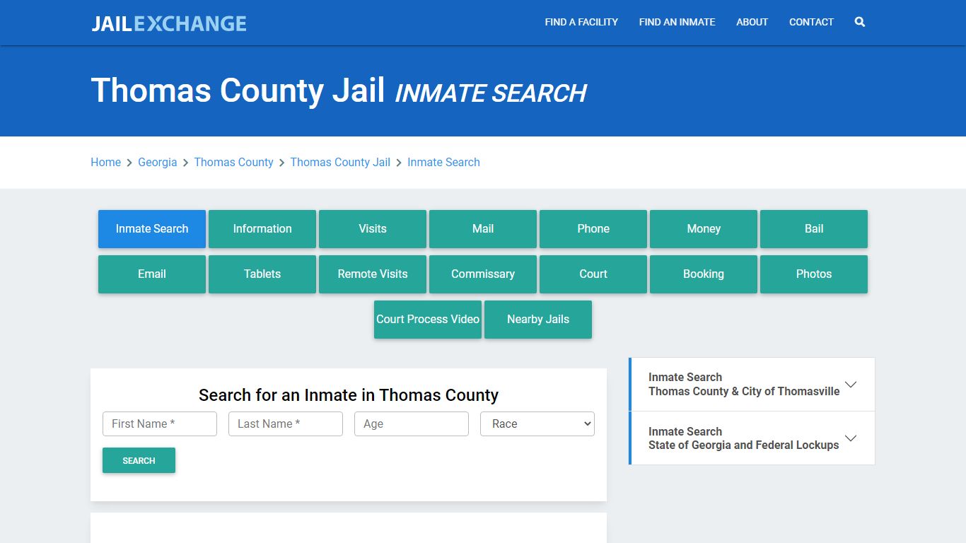 Thomas County Jail, GA Inmate Search: Roster & Mugshots